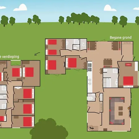 호텔 Groeps 24 Pers.